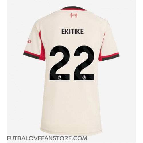 Liverpool Hugo Ekitike #22 Vonkajší Ženy futbalový dres 2025-26 Krátky Rukáv Liverpool Hugo Ekitike #22 Vonkajší Ženy futbalový dres 2025-26 Krátky Rukáv